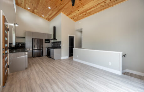 Mill Creek & Company Custom Build Homes Garrett County Daisy Drive Kitchen and Living Room